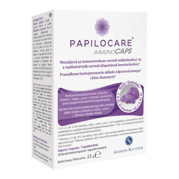 Kompleks witamin i minerałów z Reishi i probiotykami 30 kapsułek [Papilocare] - Papilocare