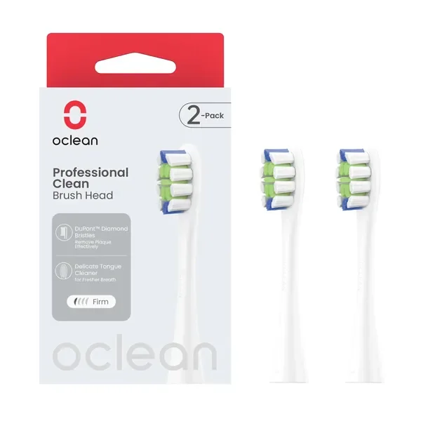 Końcówki do szczoteczek Professional Clean P1C1 W02 białe 2 szt. [Oclean] - Oclean