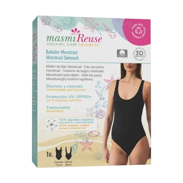 Kostium kąpielowy menstruacyjny UPF 50+ rozmiar S [Masmi Reuse] - Masmi Reuse