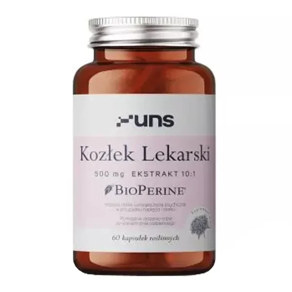 Kozłek Lekarski 500mg + Bioperine 2mg 60 kapsułek [Uns] - Uns