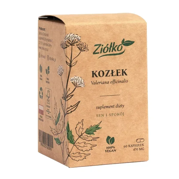 Kozłek lekarski 940 mg 60 kapsułek [Ziółko] - Ziółko