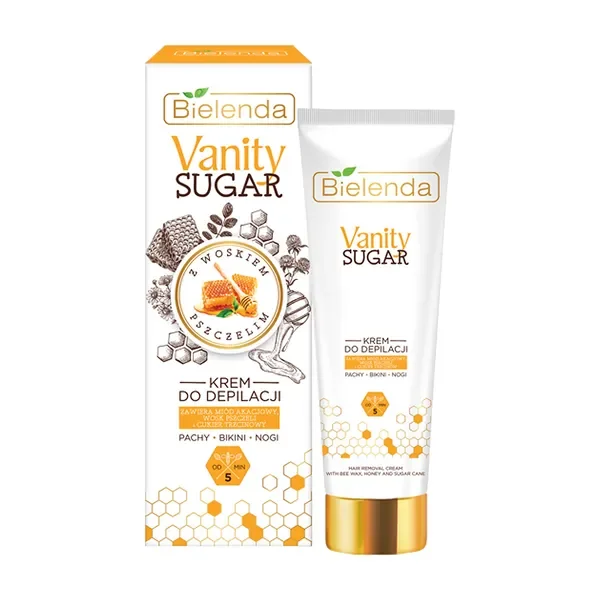 Krem do depilacji z woskiem pszczelim 100ml [Bielenda Vanity Sugar] - Bielenda