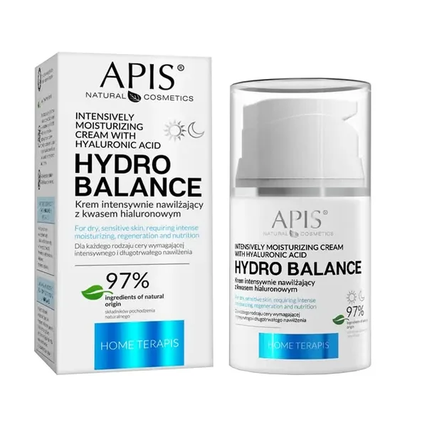 Krem intensywnie nawilżający z kwasem hialuronowym 50ml [Apis] - Apis