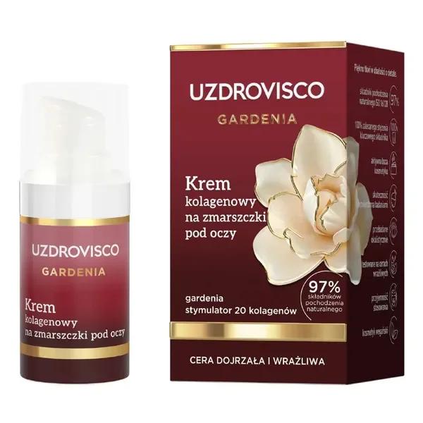 Krem kolagenowy na zmarszczki pod oczy 15ml [Uzdrovisco Gardenia] - Uzdrovisco