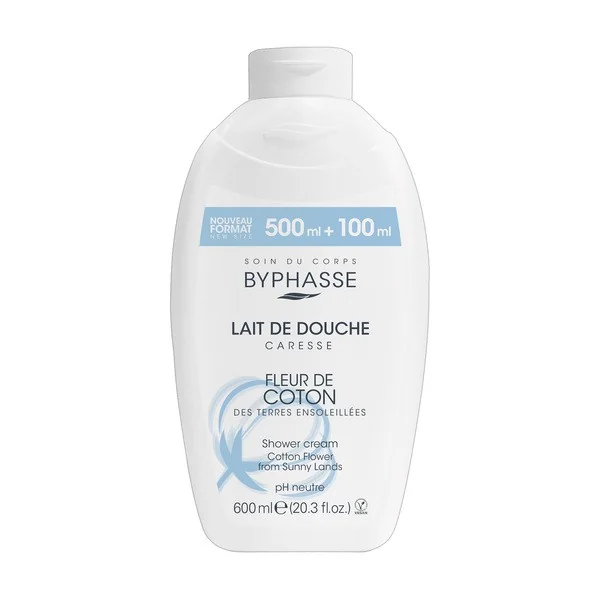 Krem pod prysznic z ekstraktem z nasion bawełny 600ml [Byphasse] - Byphasse