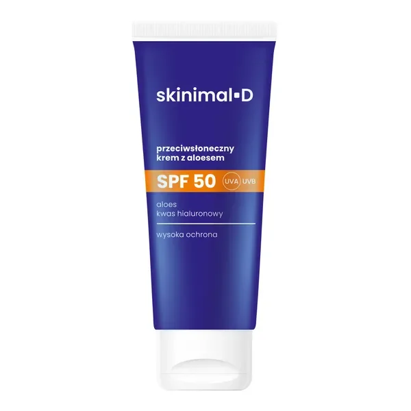 Krem przeciwsłoneczny z aloesem SPF50 50ml [Skinimal D] - Skinimal D
