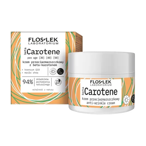 Krem przeciwzmarszczkowy z beta-karotenem na dzień i na noc 50ml [FlosLek] - FlosLek Laboratorium