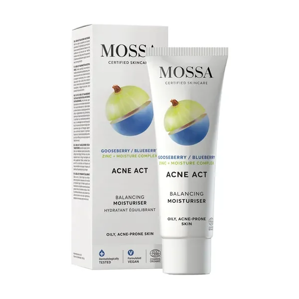 Krem równoważąco-nawilżający z agrestem i borówką 50ml [Mossa] - Mossa