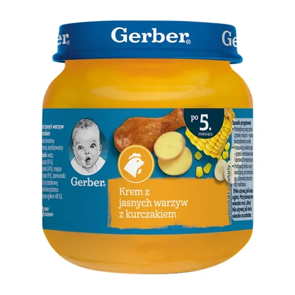 Krem z jasnych warzyw z kurczakiem 125g [Gerber] - Gerber
