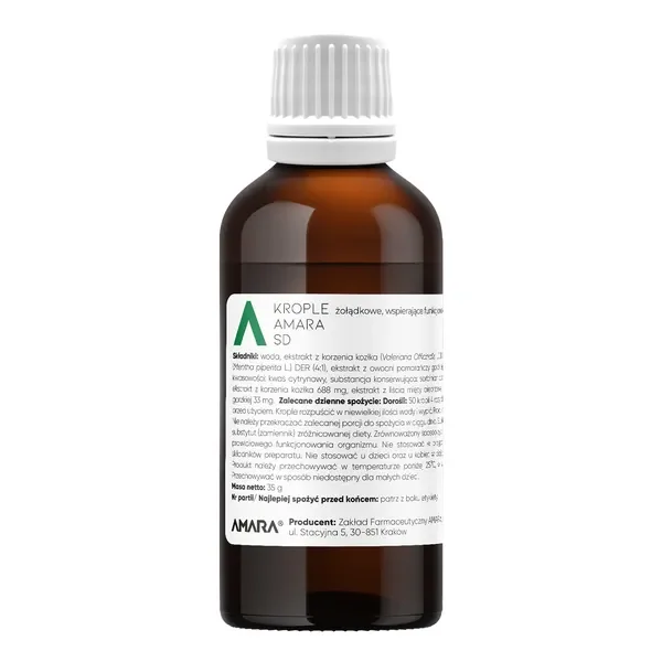 Krople Żołądkowe wspierające trawienie 35g [Amara] - Amara