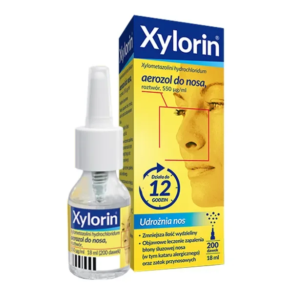 Ksylometazolina 0,55 mg/ml aerozol do nosa 18 ml [Xylorin] - Xylorin