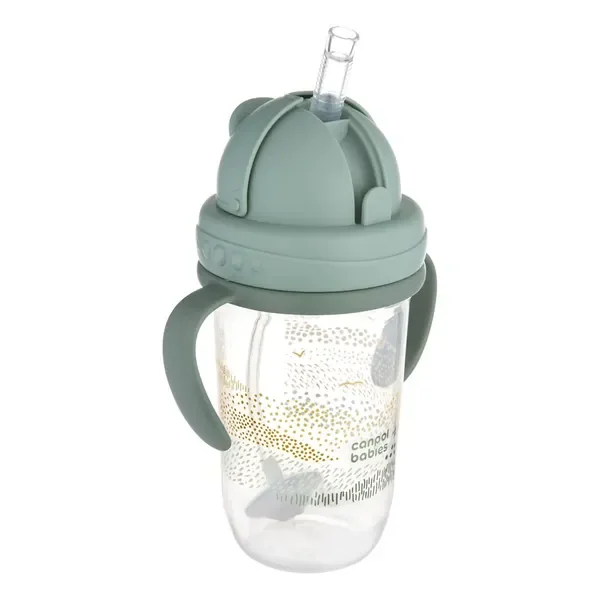Kubek niekapek z rurką i odważnikiem 270 ml Mountains zielony [Canpol Babies] - Canpol Babies