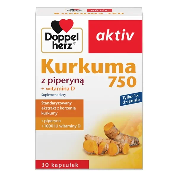 Kurkuma 750mg 30 kapsułek [Doppelherz] - Doppelherz