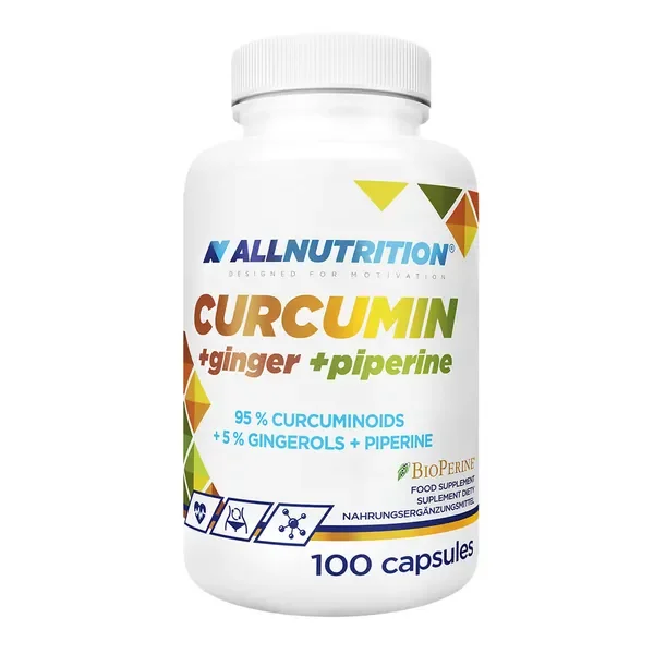 Kurkuma + Imbir + Piperyna 500mg 100 kapsułek [ALLNUTRITION] - ALLNUTRITION