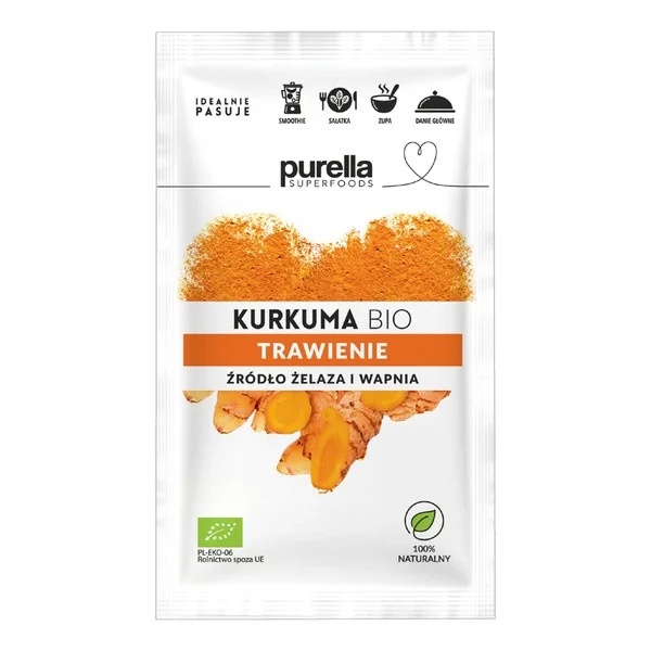 Kurkuma sproszkowany korzeń bio 20g [Purella] - Purella
