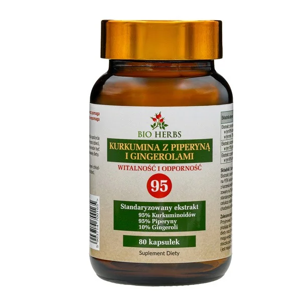 Kurkumina z Piperyną i Gingerolami 80 kapsułek [My Herbs] - My Herbs