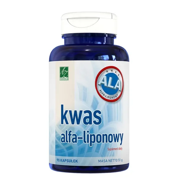 Kwas alfa-liponowy 200 mg 90 kapsułek [A-Z Medica] - A-Z Medica