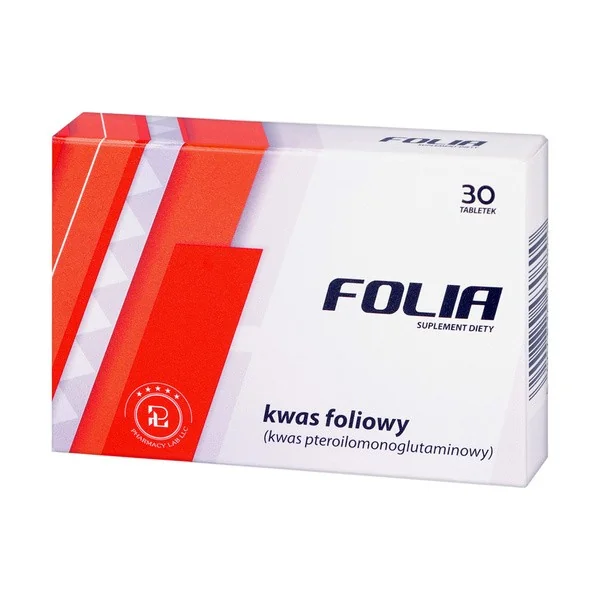 Kwas foliowy 400 µg 30 tabletek [Folia] - Folia
