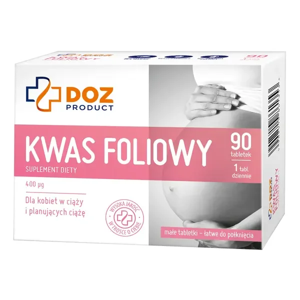 Kwas foliowy 400 µg 90 tabletek [DOZ PRODUCT] - DOZ PRODUCT