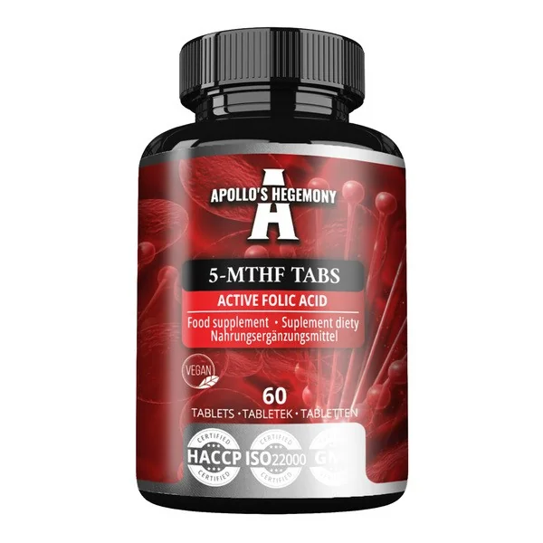 Kwas foliowy (5-MTHF) 400 µg 60 tabletek [Apollo's Hegemony] - Apollo's Hegemony