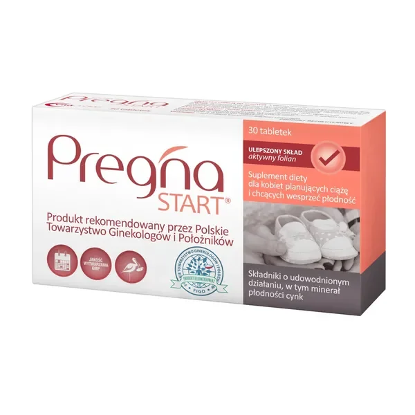 Kwas foliowy 800 µg 30 tabletek [Pregna] - Pregna