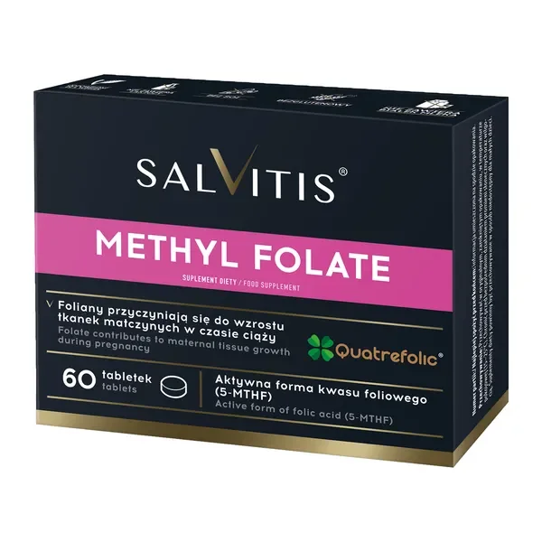 Kwas foliowy (Quatrefolic) 800 µg 60 tabletek [Salvitis] - Salvitis