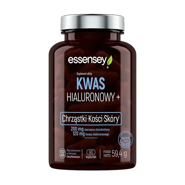 Kwas Hialuronowy+ 120mg 90 kapsułek [Essensey] - Essensey