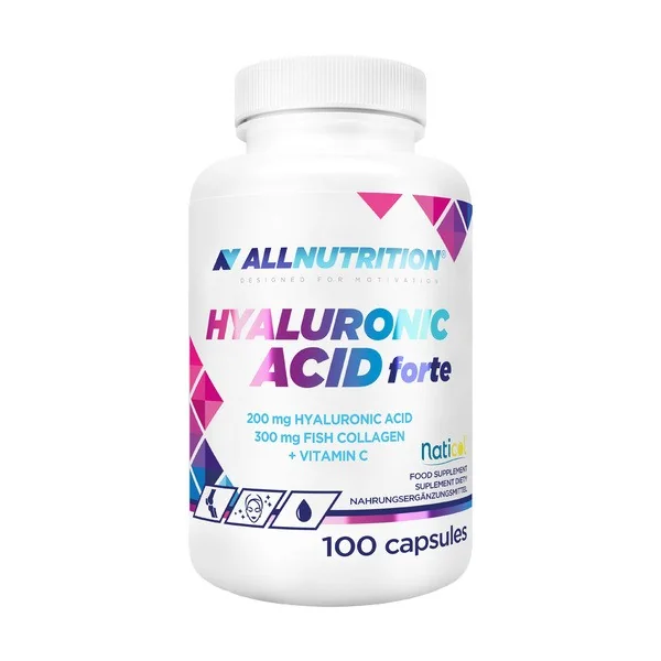 Kwas hialuronowy + Kolagen 200mg + 300mg 100 kapsułek [ALLNUTRITION] - ALLNUTRITION