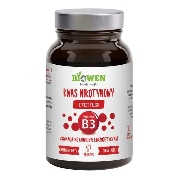 Kwas nikotynowy (Witamina B3) 16 mg 120 g [Biowen] - Biowen
