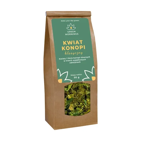 Kwiat Konopi klasyczny herbata z konopi siewnych 50g [Green Mornings] - Green Mornings