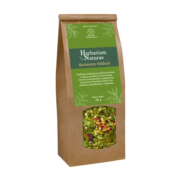 Kwiatowy Oddech kompozycja zielonej herbaty 50g [Green Mornings] - Green Mornings