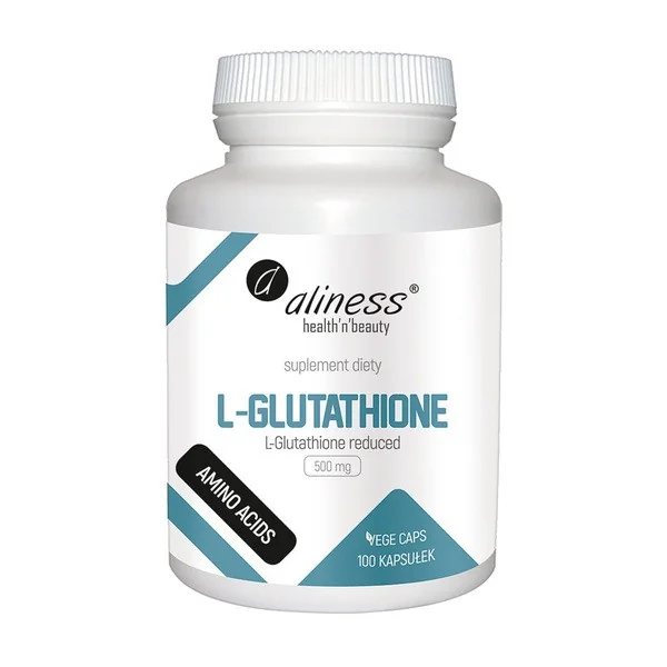 L-Glutation zredukowany 500 mg 100 kapsułek [Aliness] - Aliness Health'N'Beauty