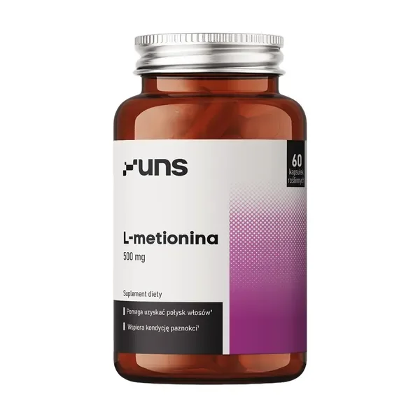 L-Metionina 500 mg 60 kapsułek [Uns] - Uns