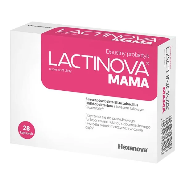 Lactinova mama probiotyk z kwasem foliowym 28 kapsułek [Lactinova] - Lactinova