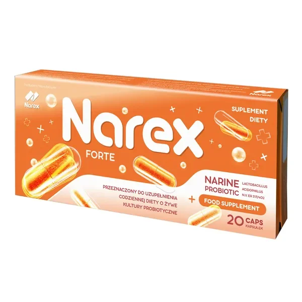 Lactobacillus acidophilus 2,7x10^8 CFU 20 kapsułek [Narex] - Narex