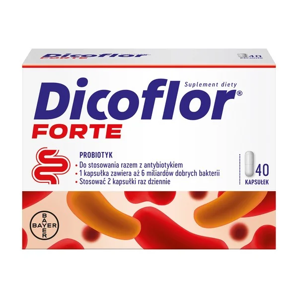 Lactobacillus rhamnosus GG 6x10^9 CFU 40 kapsułek [Dicoflor] - Dicoflor