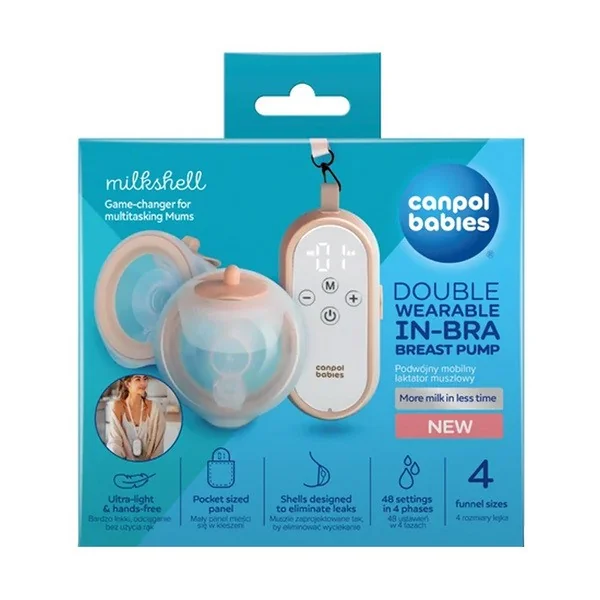 Laktator muszlowy MilkShell podwójny mobilny [Canpol Babies] - Canpol Babies