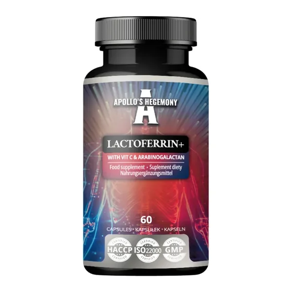 Laktoferyna 100mg + Witamina C 40mg + Arabinogalaktan 345mg 60 kapsułek [Appolo's Hegemony] - Appolo's Hegemony