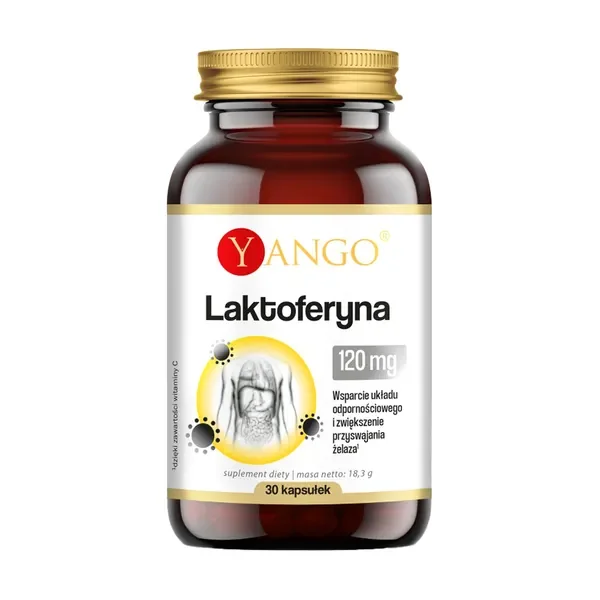 Laktoferyna 120 mg + Witamina C 400 mg 30 kapsułek [Panaseus] - Panaseus