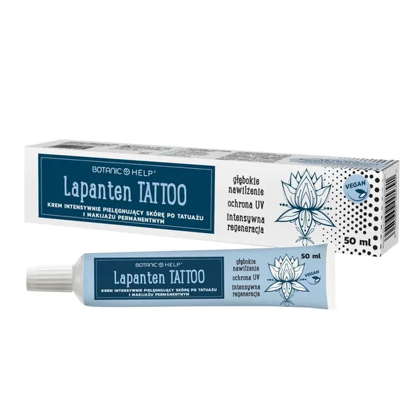 Lapanten Tattoo Krem pielęgnujący skórę po tatuażu 50ml [Botanic Help] - Botanic Help