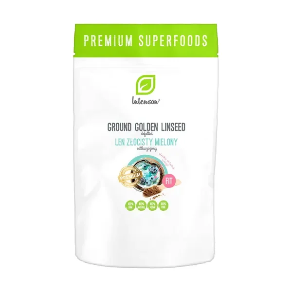 Len złocisty mielony odtłuszczony 200g [Intenson] - Intenson