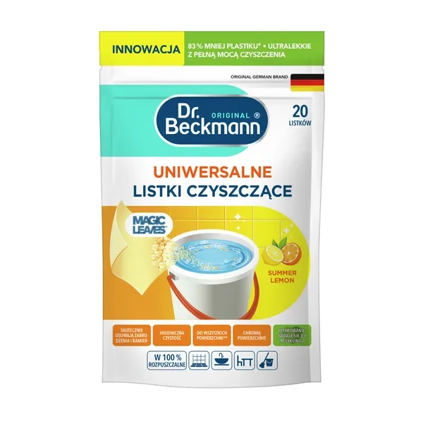 Listki czyszczące Summer Lemon 20 szt. [Dr. Beckmann] - Dr. Beckmann