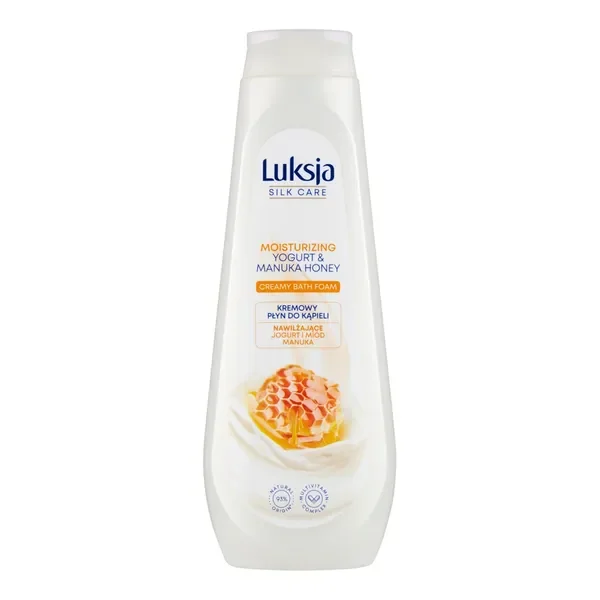 Luksja Silk Care kremowy płyn do kąpieli jogurt i miód manuka 900ml - Luksja