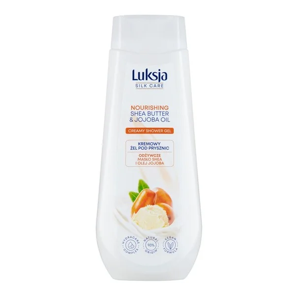 Luksja Silk Care kremowy żel pod prysznic masło shea i olej jojoba 500ml - Luksja