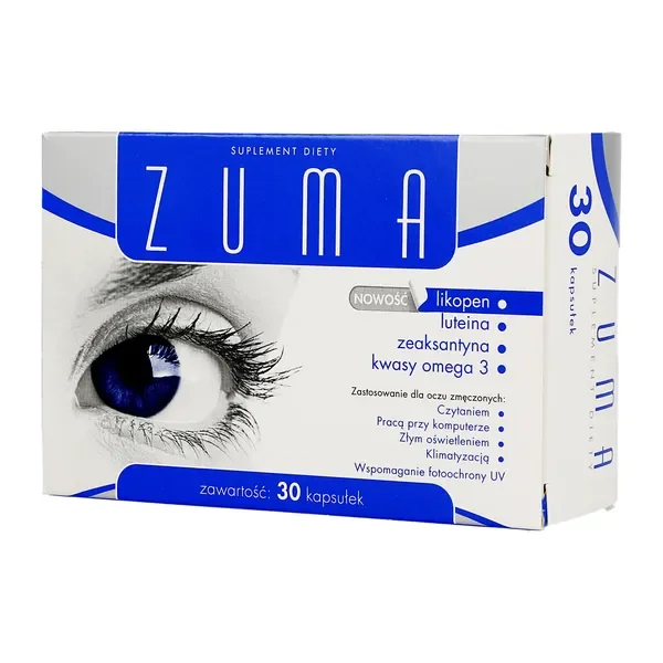 Luteina 20mg + Zeaksantyna 4mg 30 kapsułek [Zuma] - Zuma