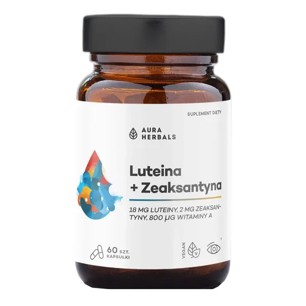 Luteina + Zeaksantyna 60 kapsułek [Aura Herbals] - Aura Herbals