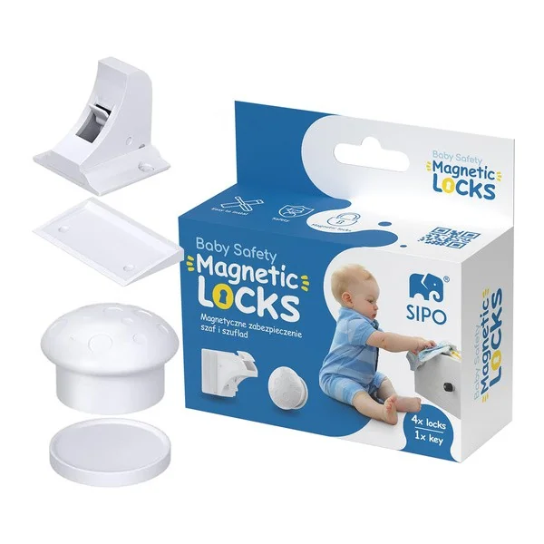 Magnetyczne zabezpieczenie do szaf i szuflad 4 szt. [Sipo] - Sipo