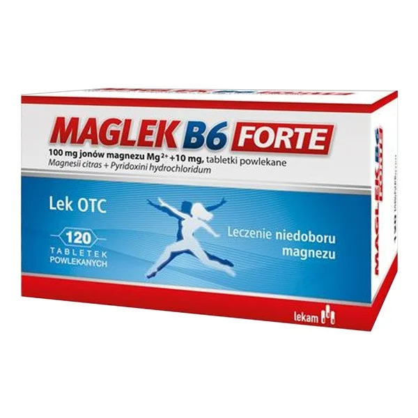 Magnez 100 mg + Witamina B6 10 mg 120 tabletek [MAGLEQ B6] - MAGLEQ B6
