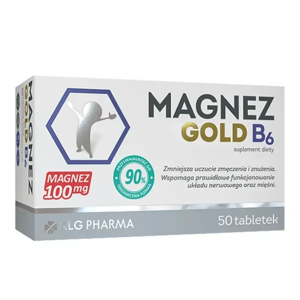 Magnez 100mg + Witamina B6 2mg 50 tabletek [Alg Pharma] - Alg Pharma
