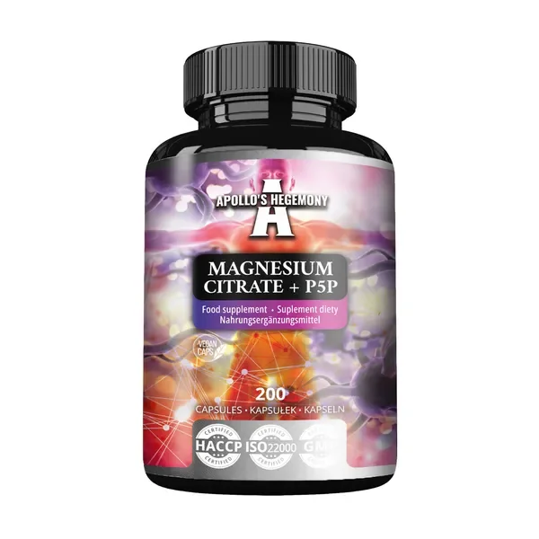 Magnez 120mg + Witamina B6 5mg 200 kapsułek [Apollo's Hegemony] - Apollo's Hegemony